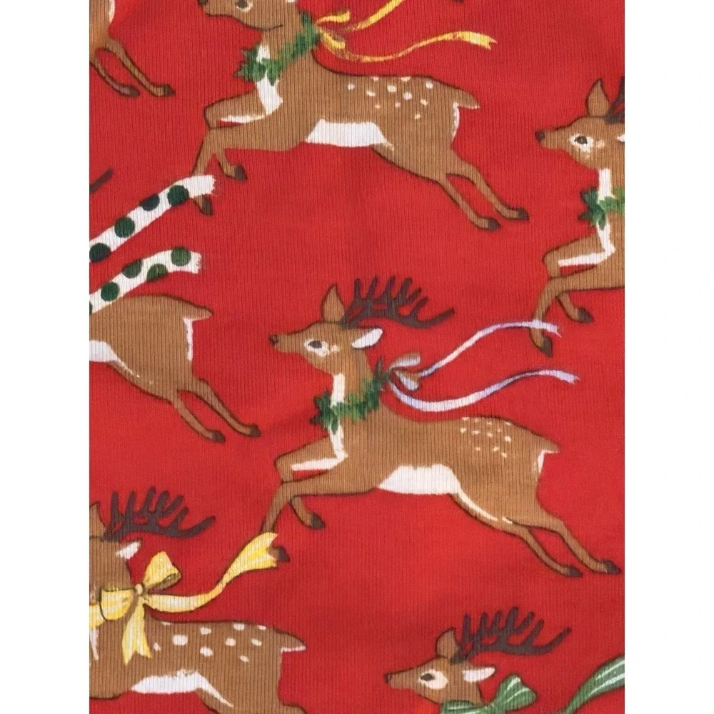 Janie and Jack Christmas Reindeer Pajama Set Wear Snug Size 10  Holiday PJs 2 pc